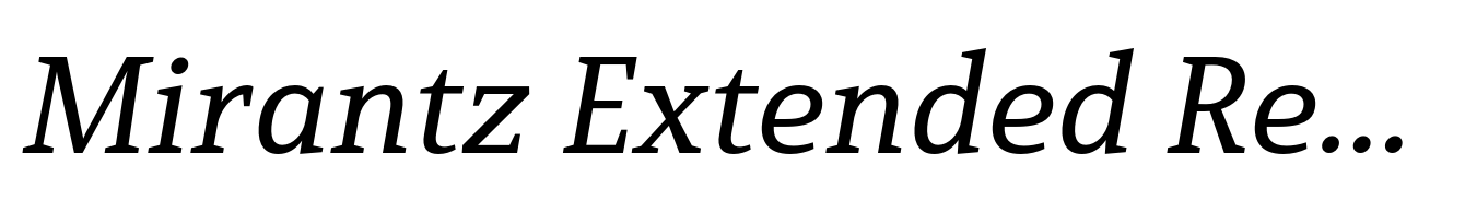 Mirantz Extended Regular Italic